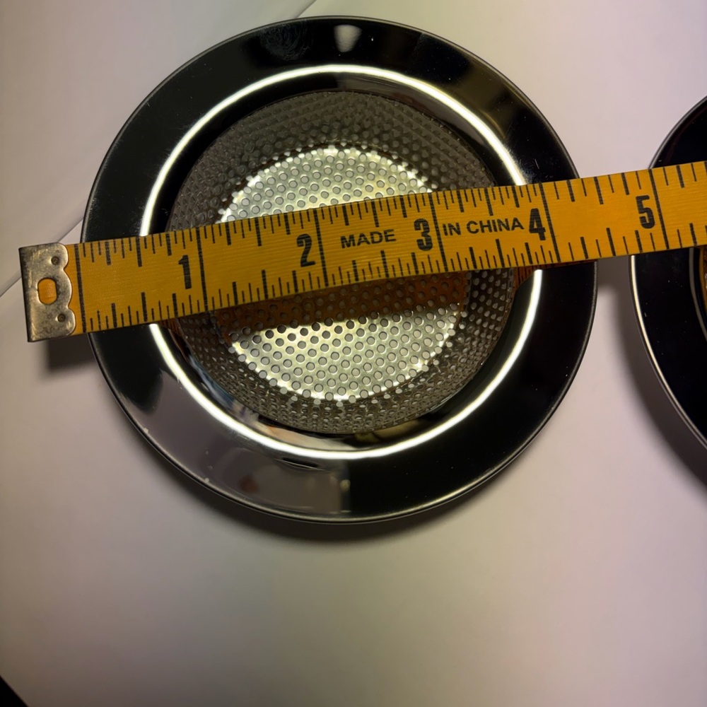 NWOT Kitchen Sink Strainer-Stainless  Steel, Large Wide Rim 4.5”. Pack of 4 pcs